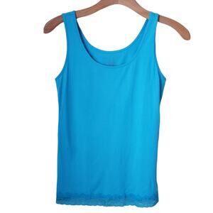 Ann Taylor Blue Lace Cami  Tank Top Size XS NWOT
